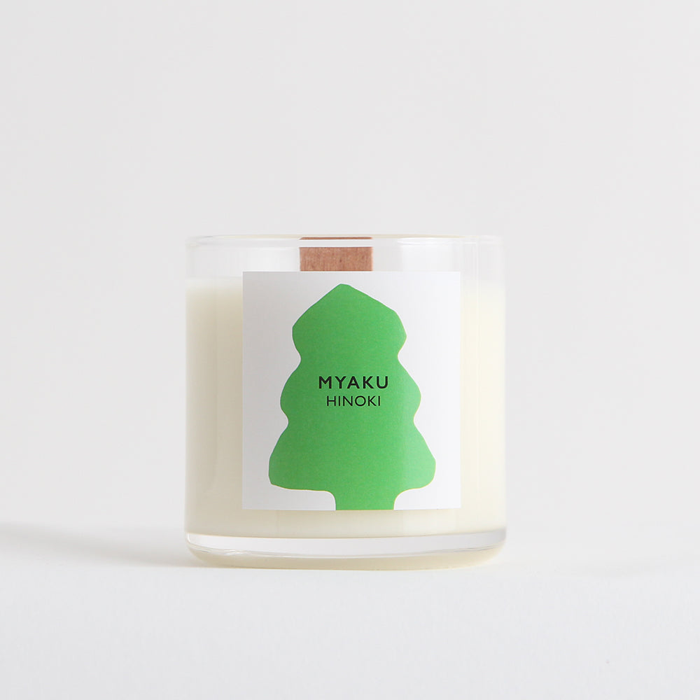 
                  
                    Hinoki scented soy wax candle
                  
                