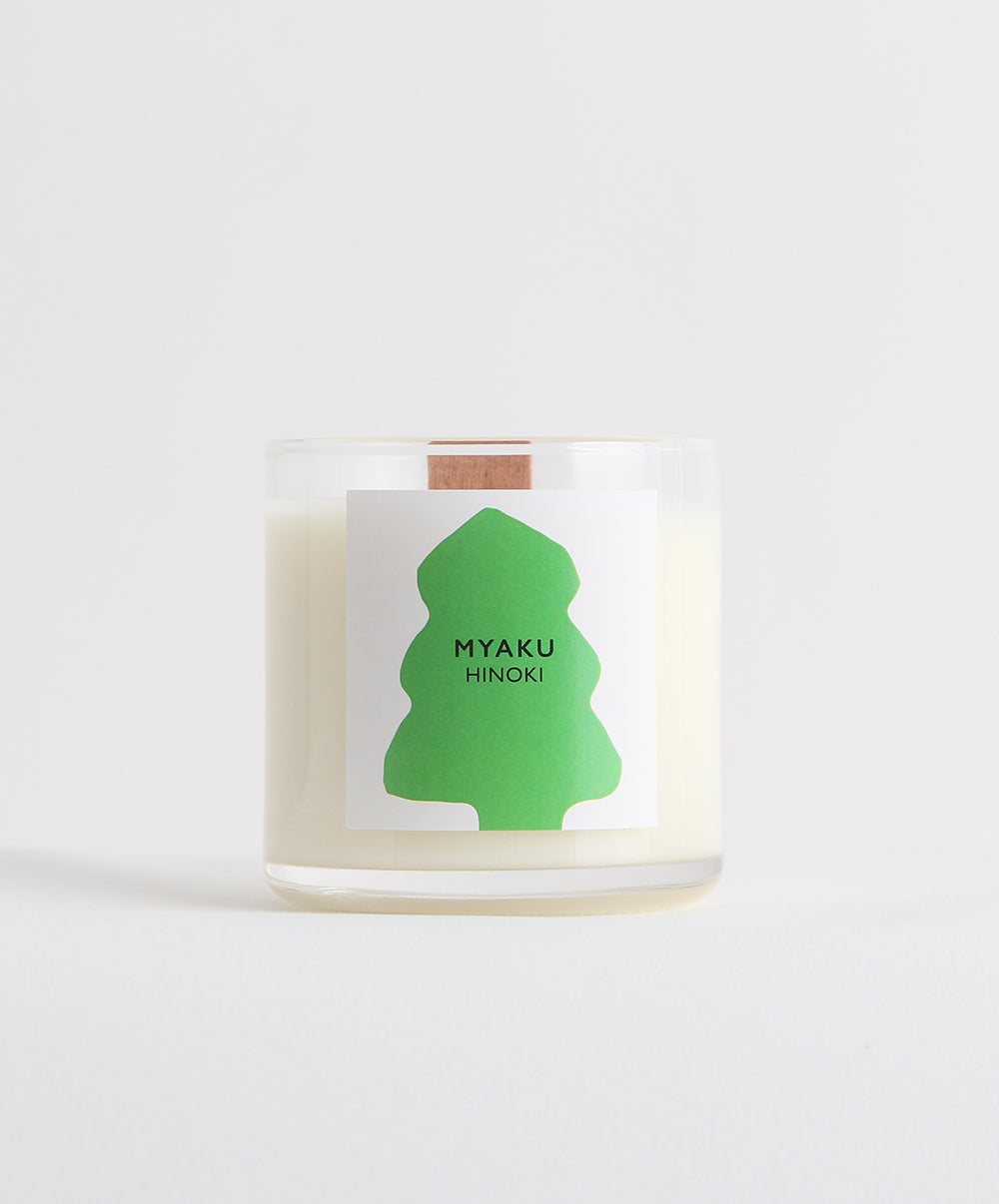 Hinoki scented soy wax candle